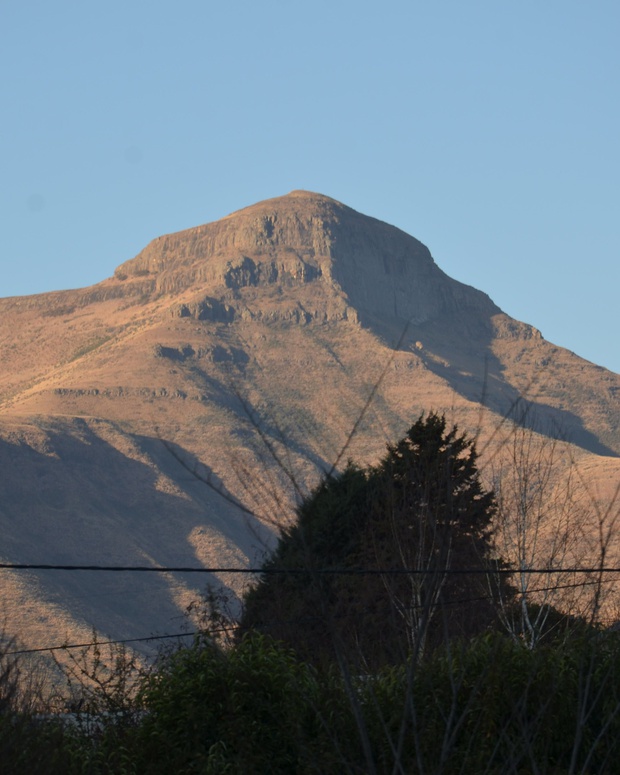 Spectacular view of Mount Horeb from The Attic self catering accommodation at Mont Rouge guest house